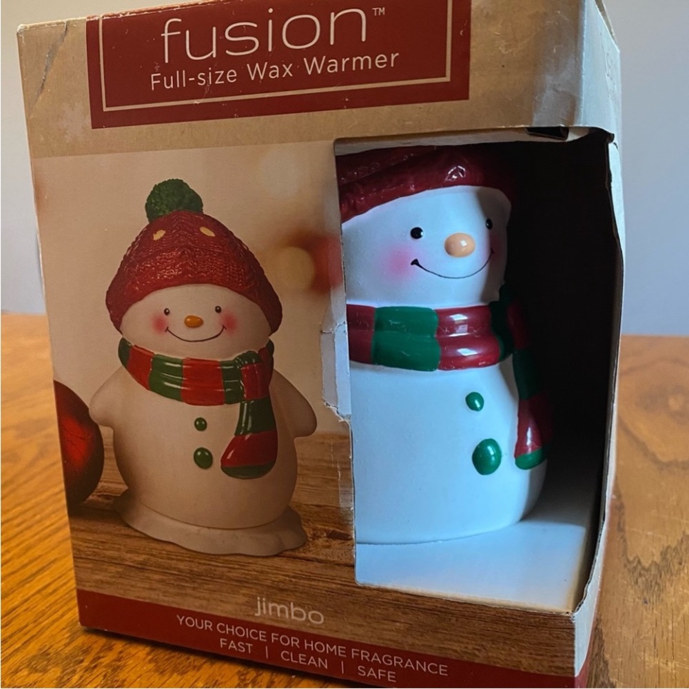 Snowman Wax Warmer - Festive Red and Green